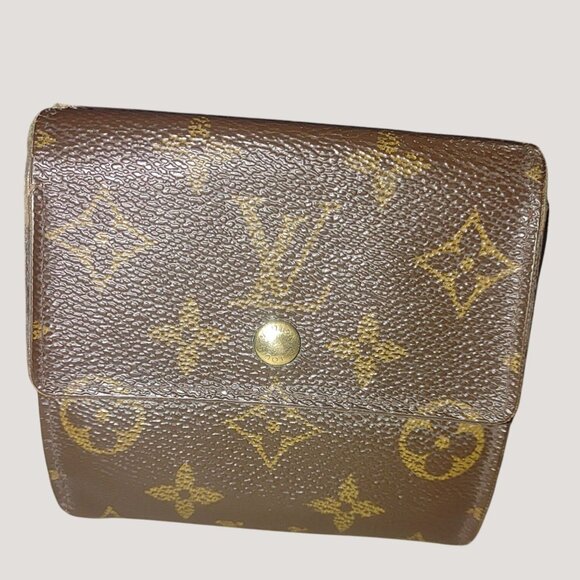 Louis Vuitton Monogram Canvas Vintage Small Fold Wallet Snap Closure Unisex - Picture 3 of 13